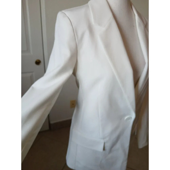 The Drop Blake Long Blazer Cream Ivory  Single Button Notched Collar Size XXS - Picture 7 of 16
